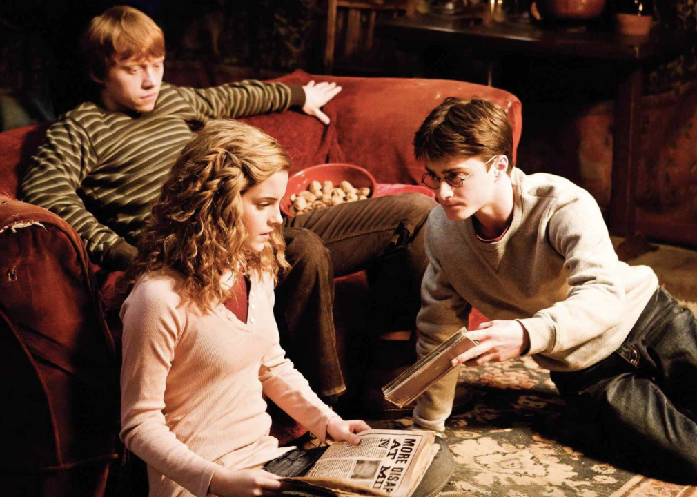 Rupert Grint, Daniel Radcliffe, and Emma Watson in "Harry Potter and the Half-Blood Prince"