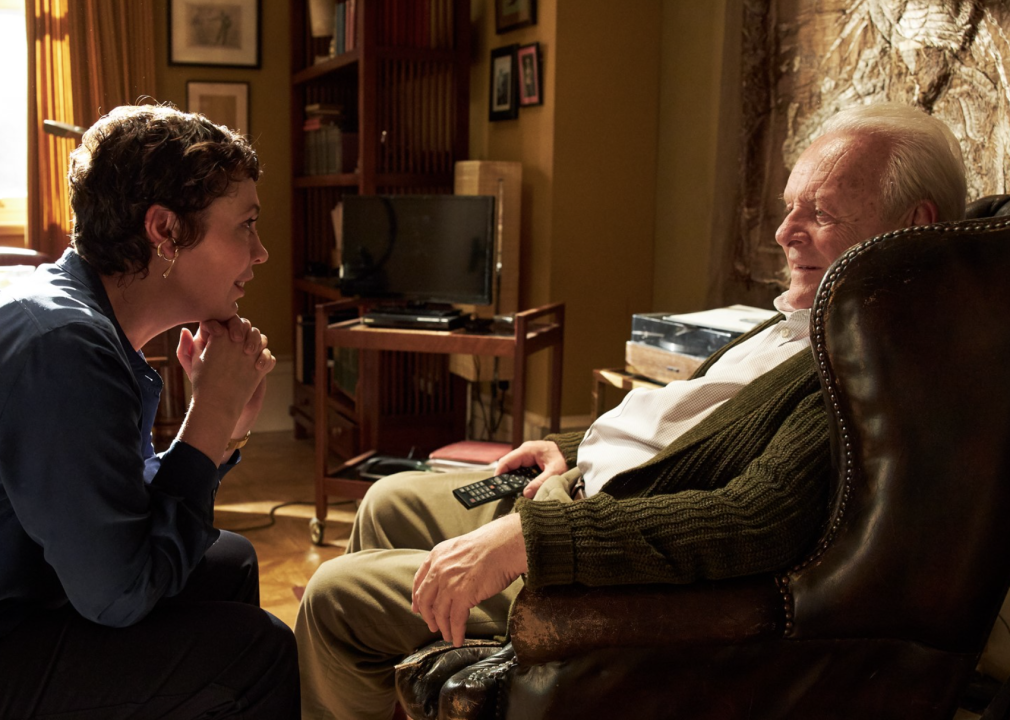 Anthony Hopkins and Olivia Colman in "The Father"