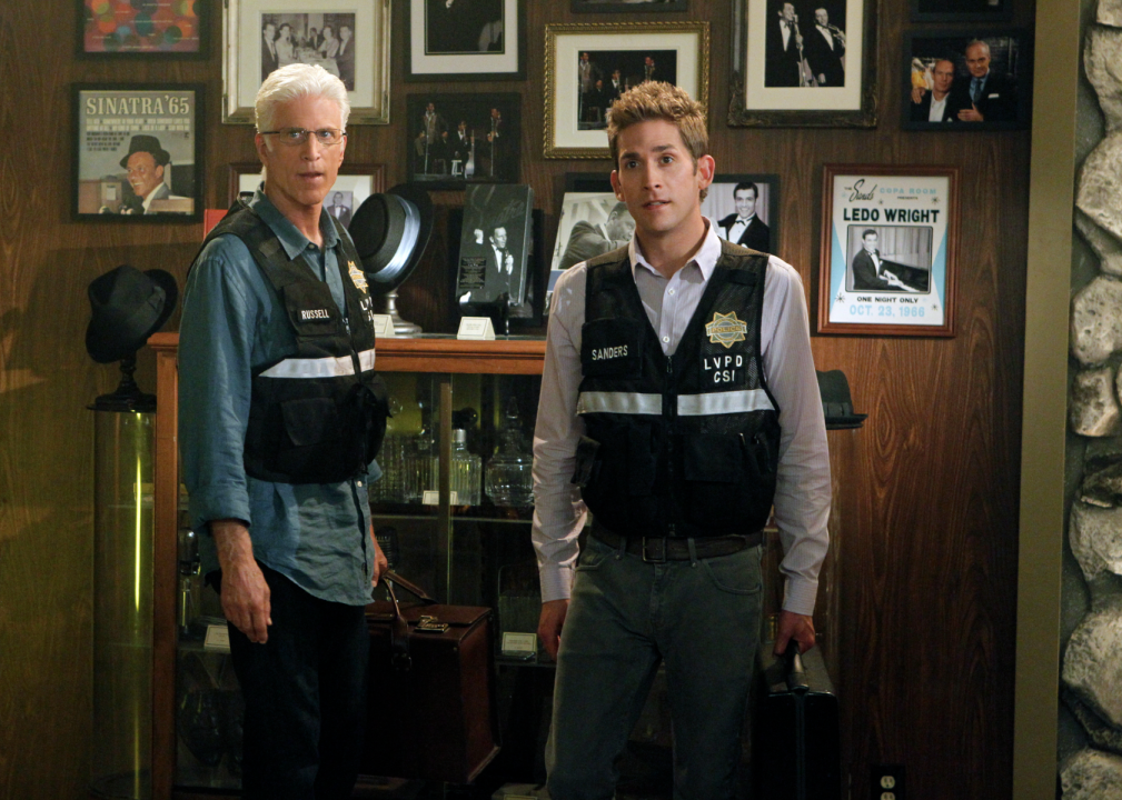 Ted Danson and Eric Szmanda in a scene from "CSI: Crime Scene Investigation"