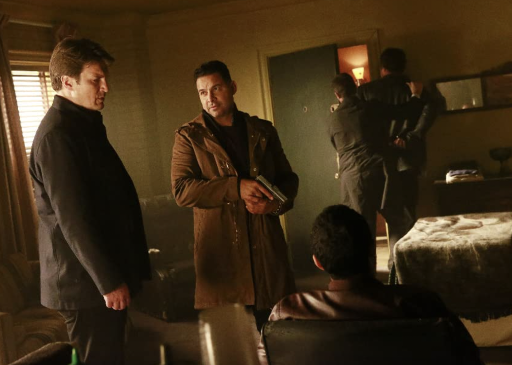 Jon Huertas, Wade Allain-Marcus, Seamus Dever, and Nathan Fillion in "Castle"