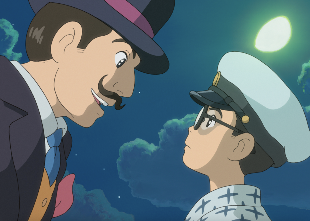 A screengrab of a scene from "The Wind Rises"