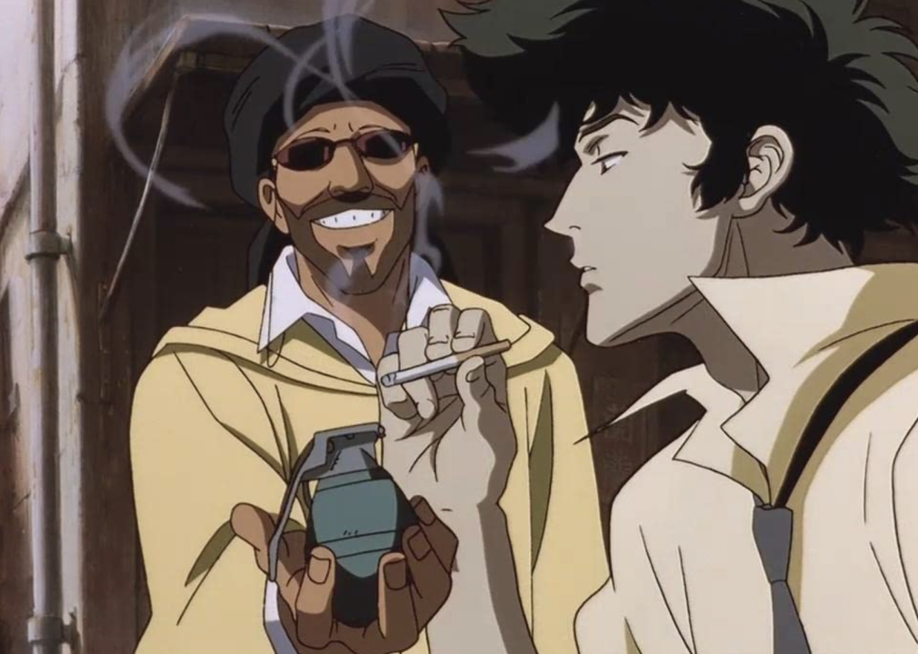 A screengrab of a scene from "Cowboy Bebop: The Movie"