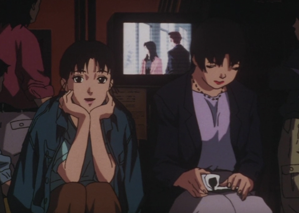 A screengrab of a scene from "Perfect Blue"