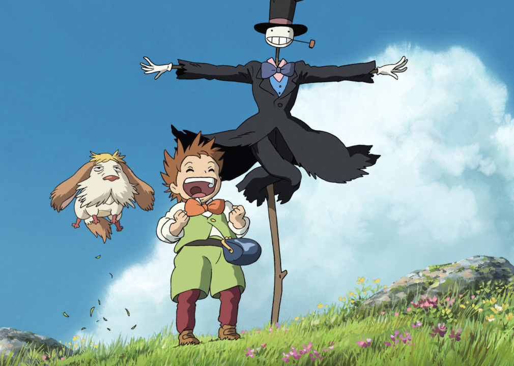 A screengrab of a scene from "Howl's Moving Castle"