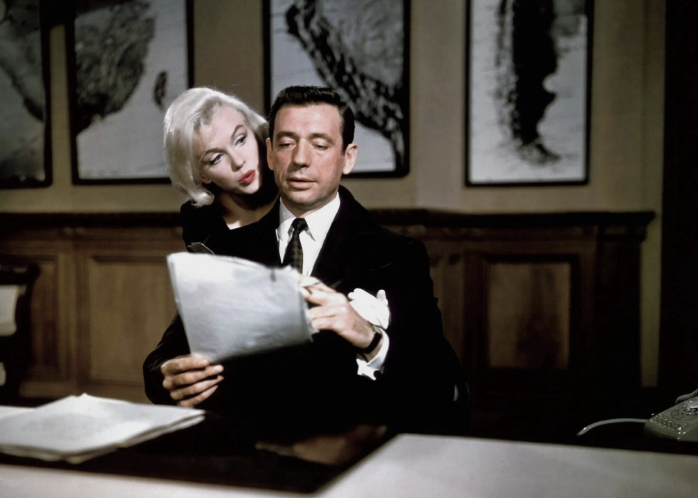 Marilyn Monroe and Yves Montand in 