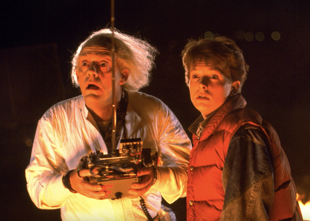 Michael J. Fox and Christopher Lloyd in "Back to the Future"