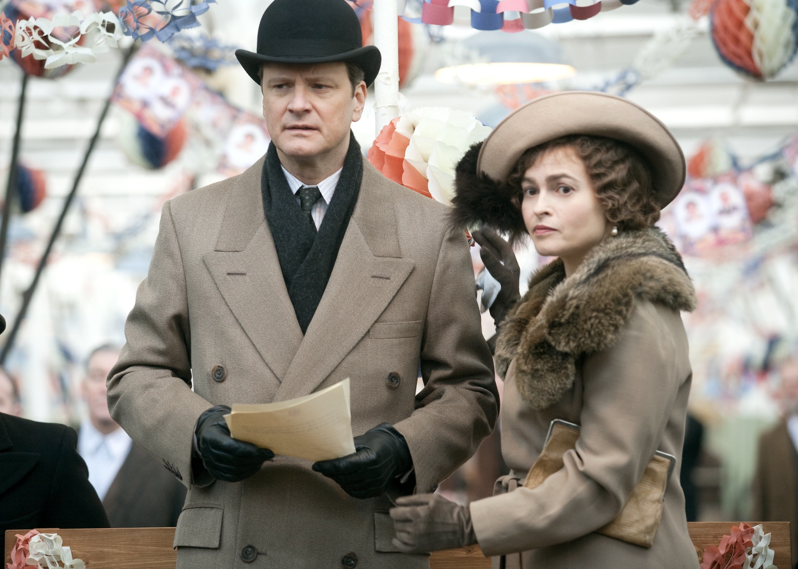 Colin Firth and Helena Bonham Carter in "The King