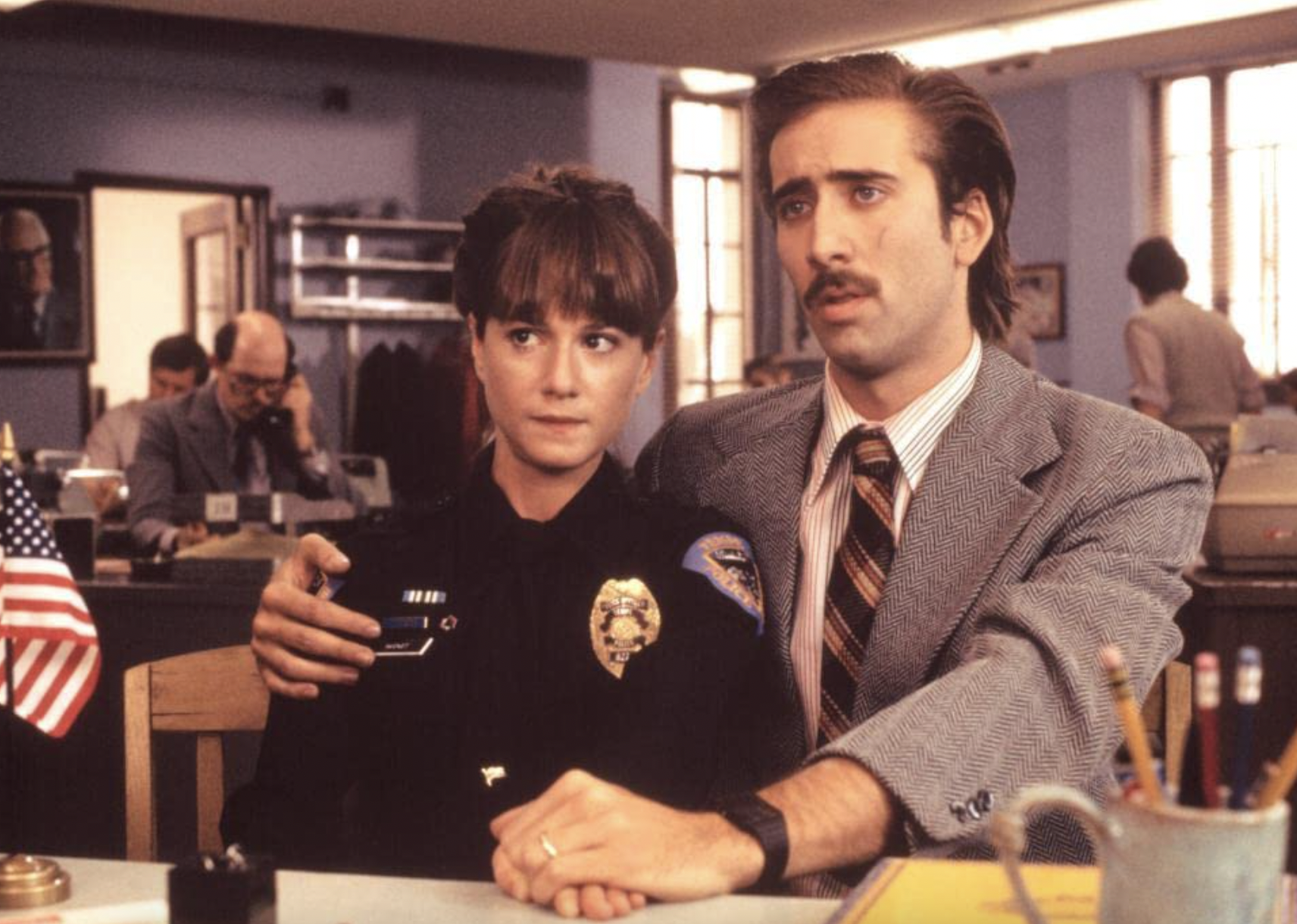 Nicolas Cage and Holly Hunter in "Raising Arizona"