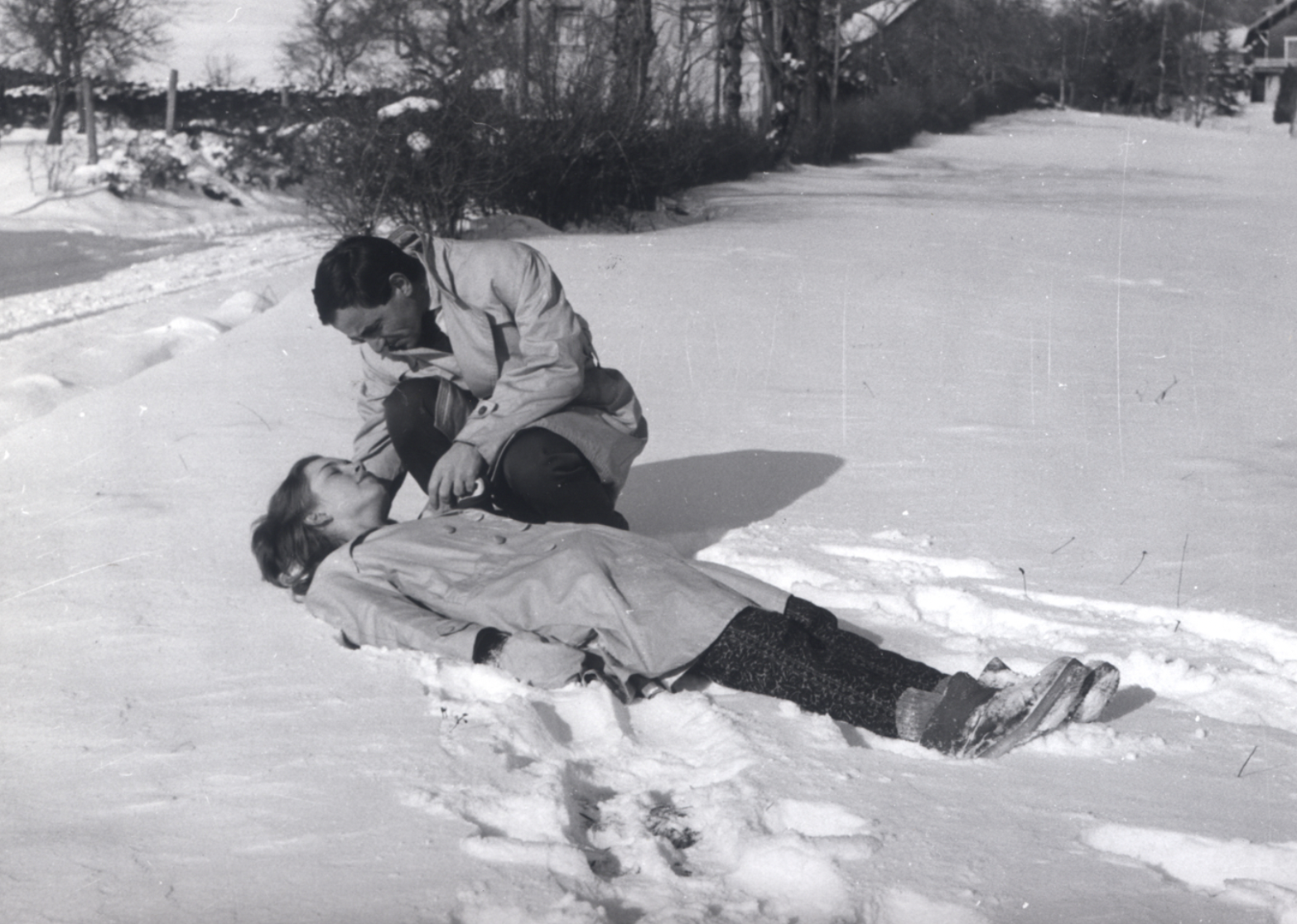 Charles Aznavour and Marie Dubois in "Shoot the Piano Player"