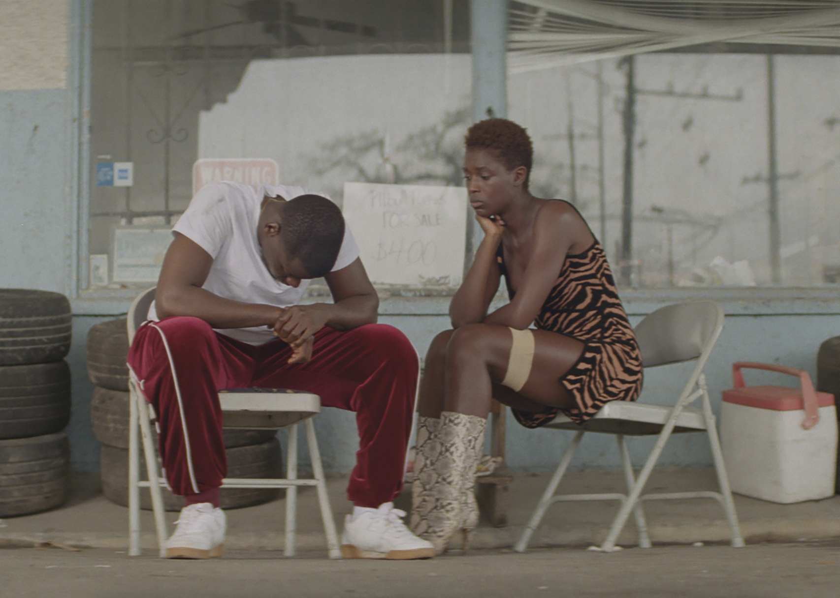 Daniel Kaluuya and Jodie Turner-Smith in "Queen & Slim"