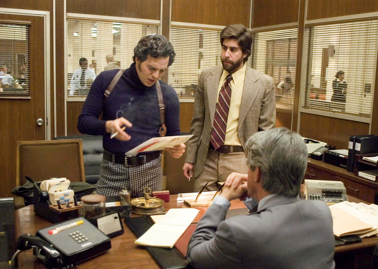 Dermot Mulroney, Adam Goldberg, and Mark Ruffalo in "Zodiac"