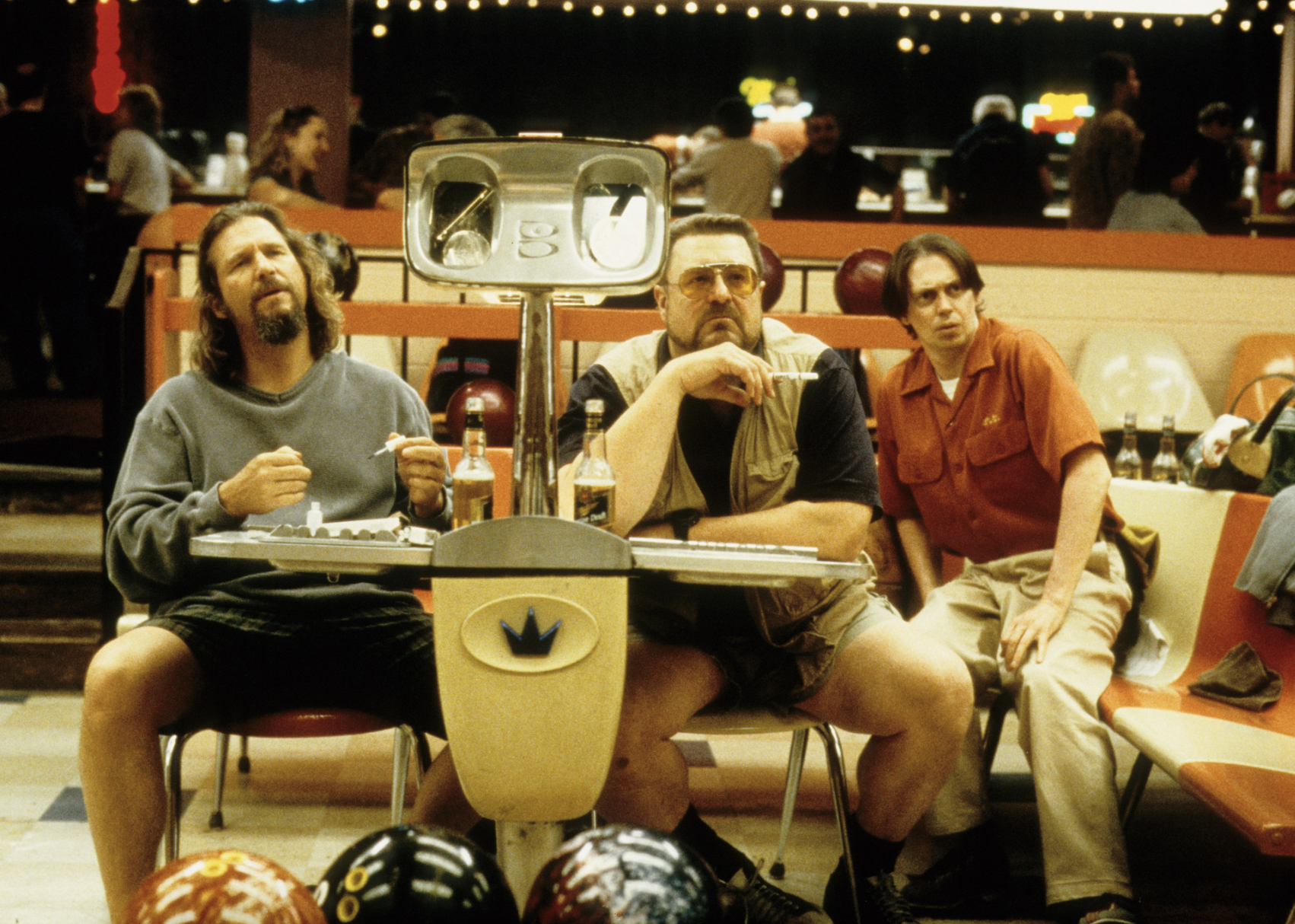 Steve Buscemi, Jeff Bridges, and John Goodman in "The Big Lebowski"