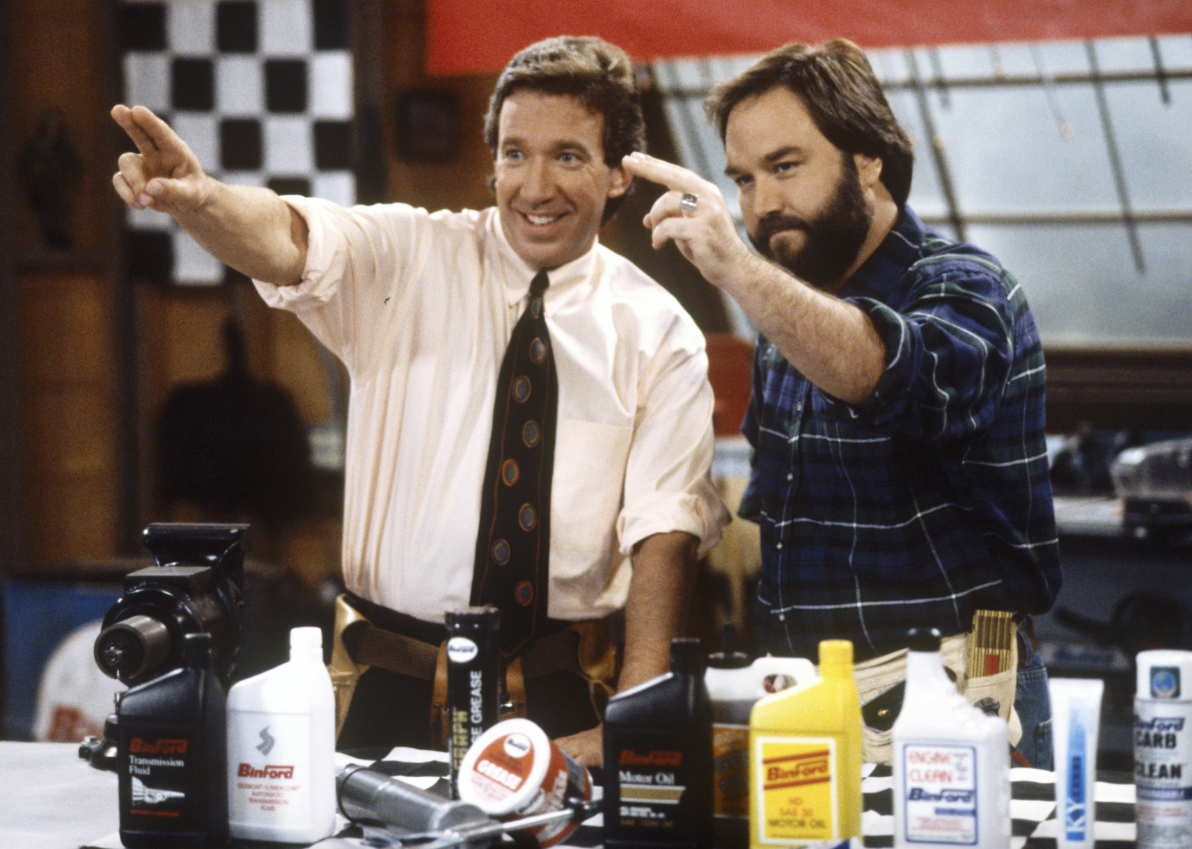 Tim Allen and Richard Karn in "Home Improvement"