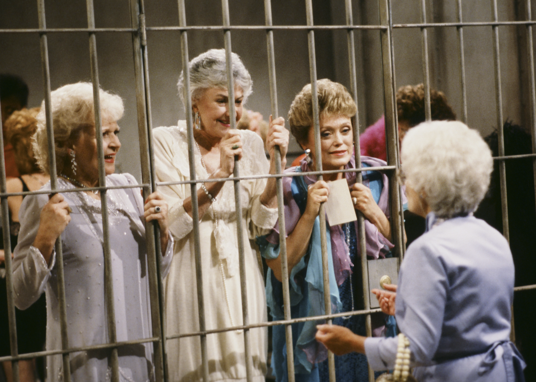 Estelle Getty, Rue McClanahan, Bea Arthur, and Betty White in "The Golden Girls"