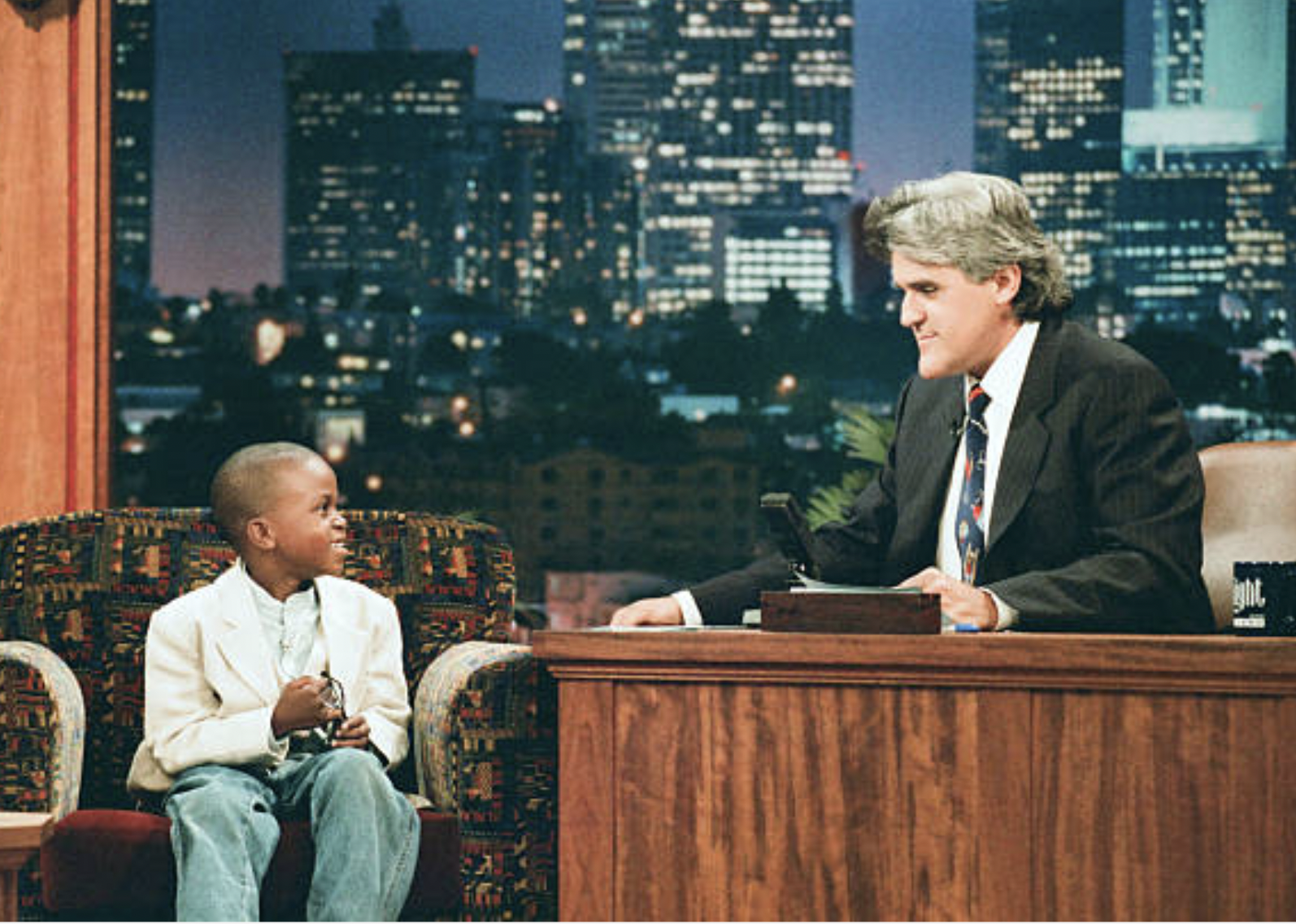 Ross Bagley during an interview with host Jay Leno