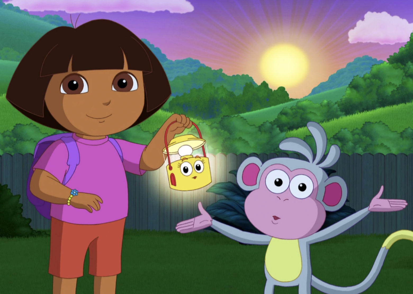Screengrab of a scene from the animated show "Dora the Explorer"
