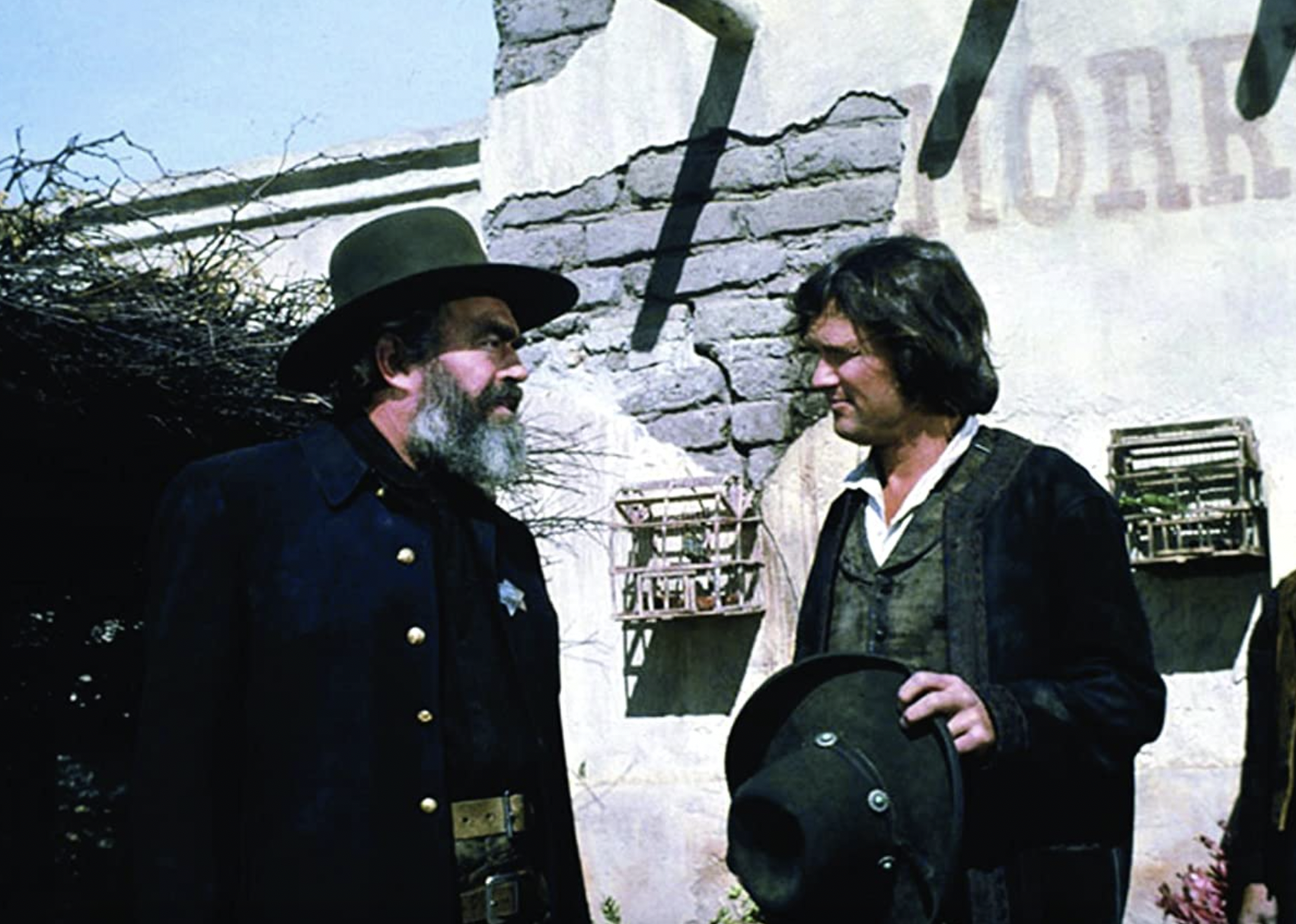 Jack Elam and Kris Kristofferson in "Pat Garrett & Billy the Kid".