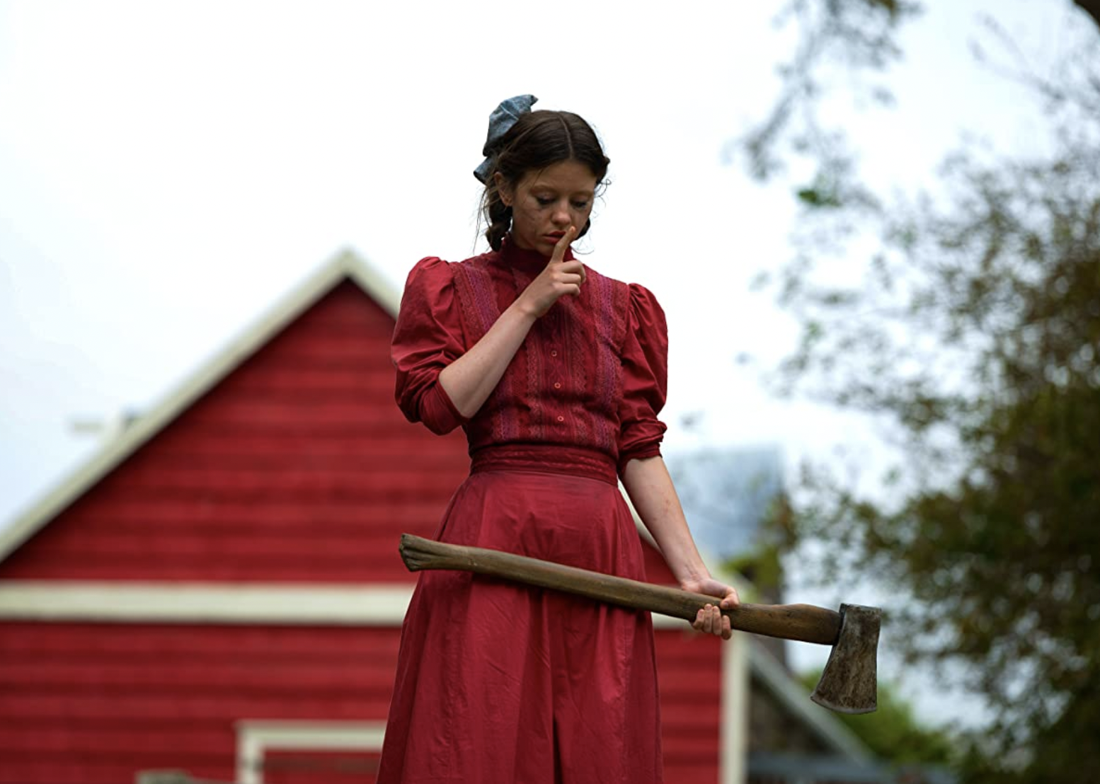 Mia Goth in a scene from "Pearl".