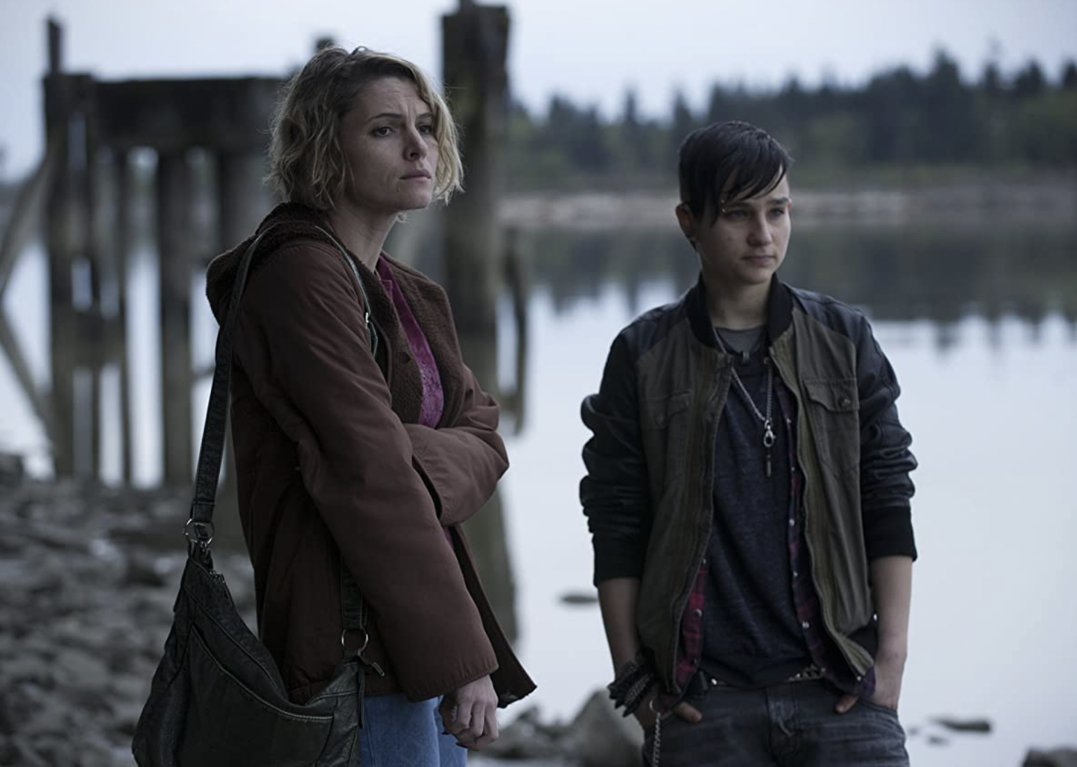 Amy Seimetz and Bex Taylor-Klaus in "The Killing".
