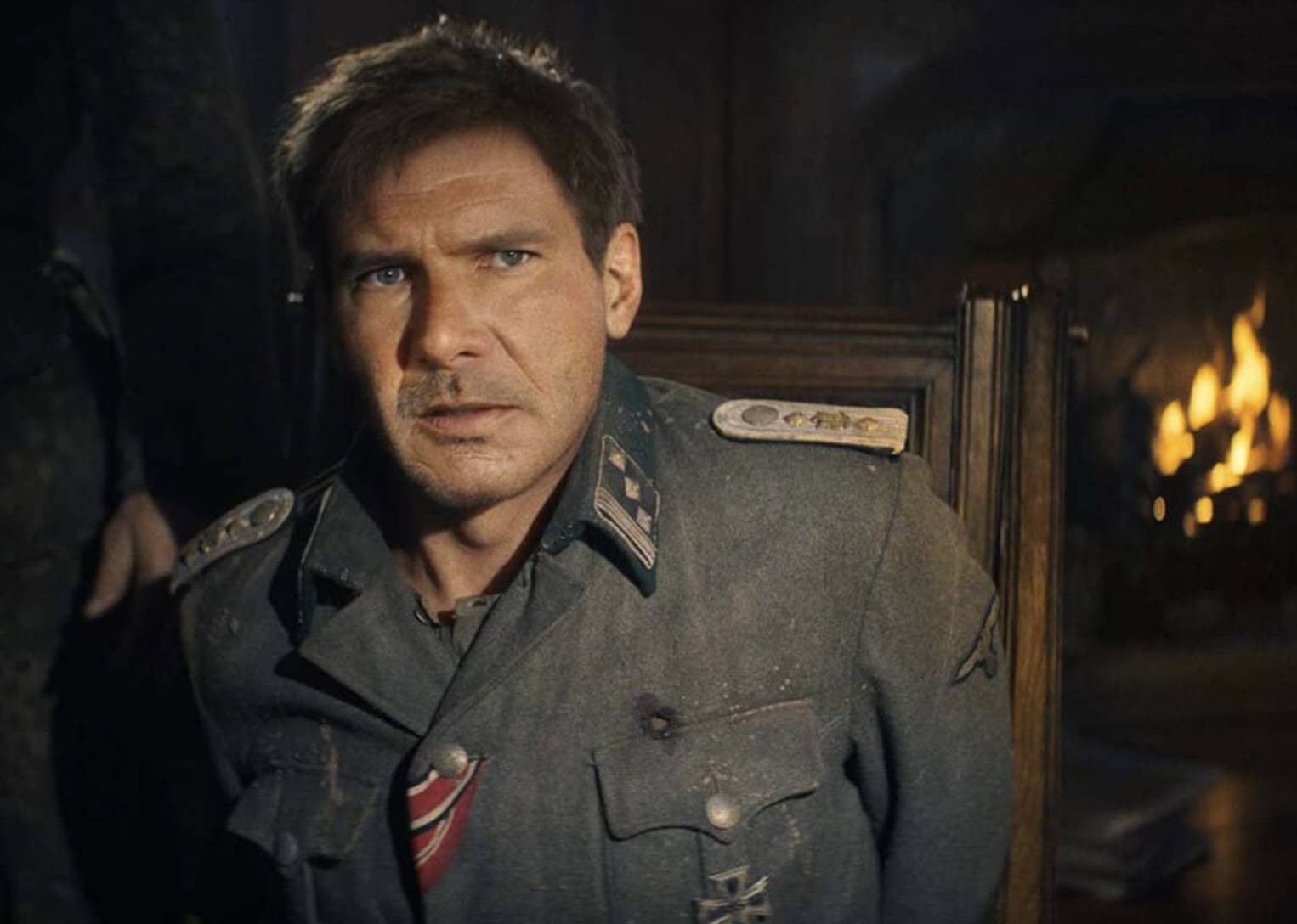 Harrison Ford in a scene from Indiana Jones and the Dial of Destiny".