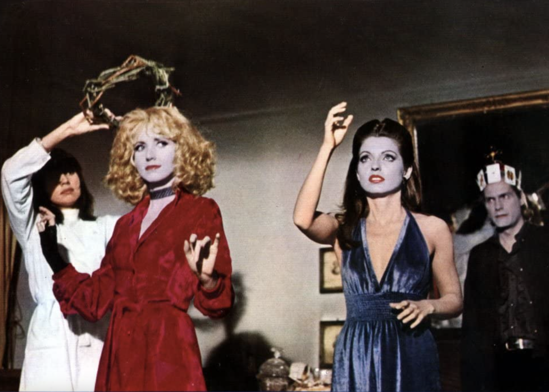 Juliet Berto, Bulle Ogier, Marie-France Pisier, and Barbet Schroeder in "Celine and Julie Go Boating".