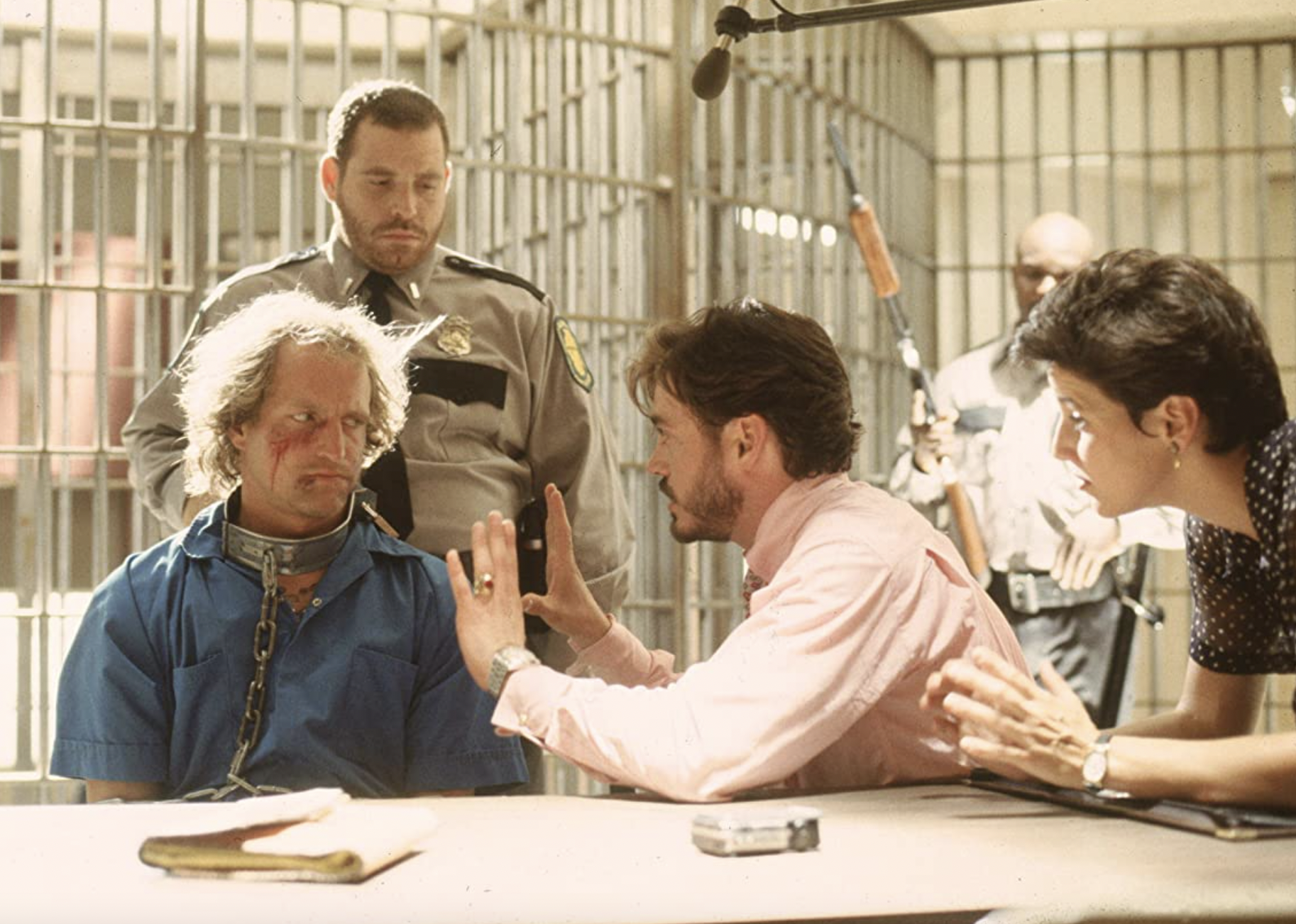 Robert Downey Jr., Woody Harrelson, Louis Lombardi, and Terrylene in "Natural Born Killers".