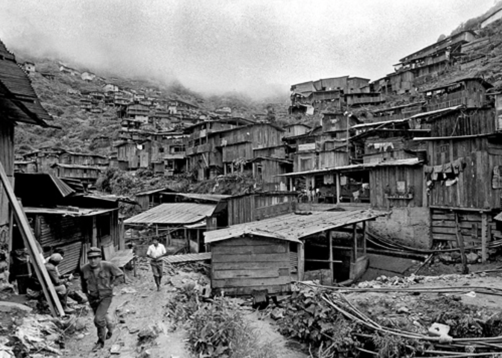 A View of the Gold Mine Village of Nambija.