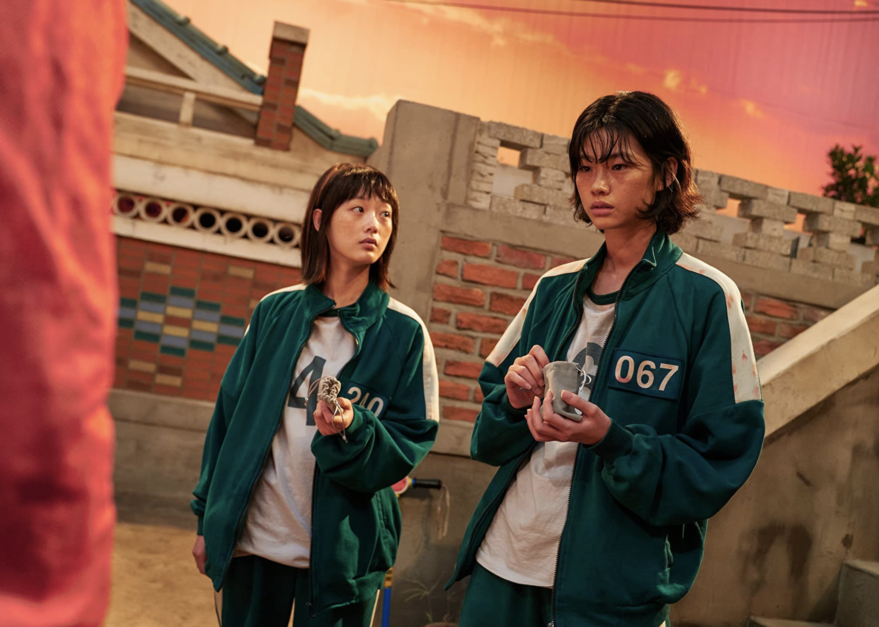 Lee Yoo-mi and Hoyeon in "Squid Game."