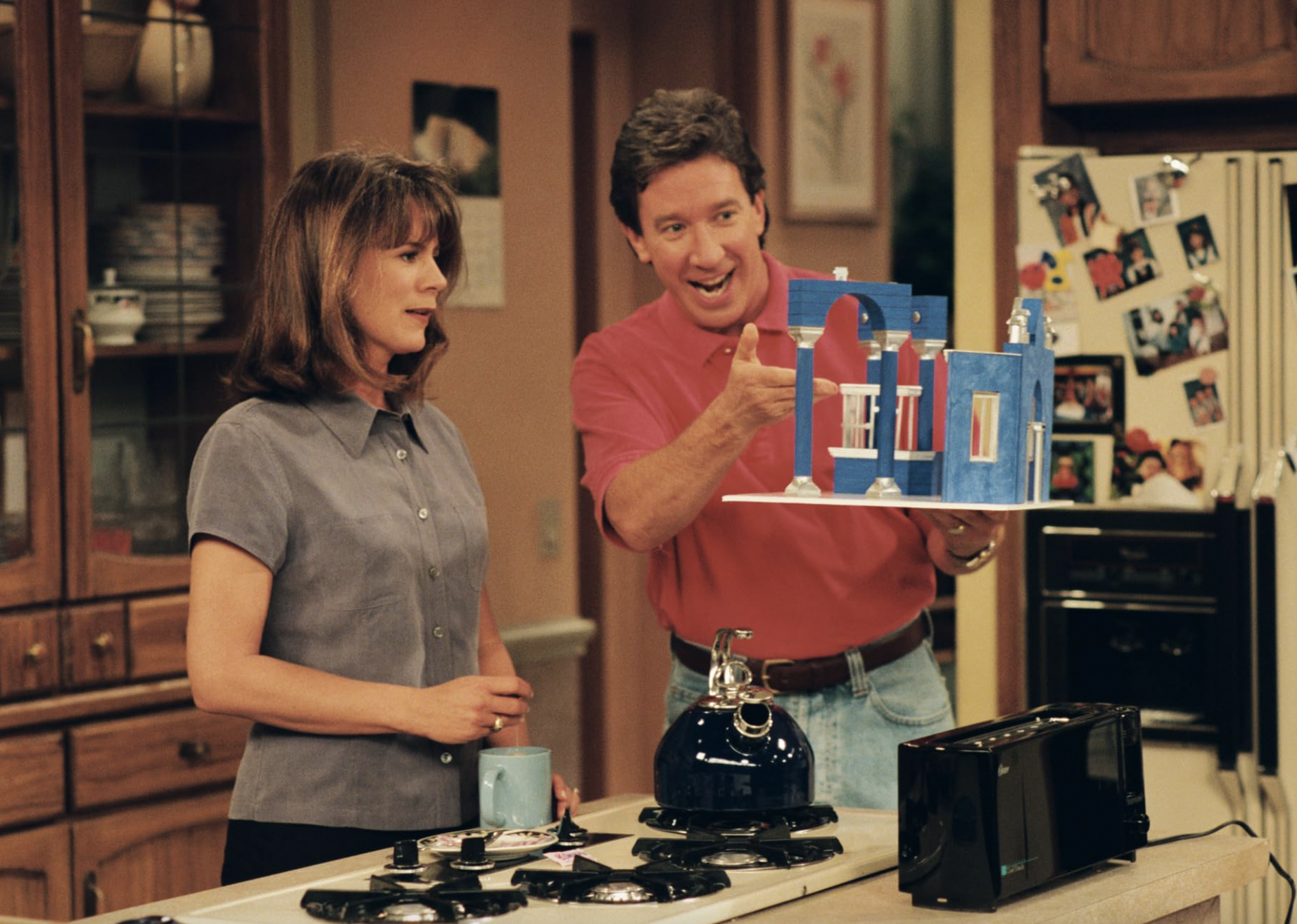 Tim Allen and Patricia Richardson in "Home Improvement".