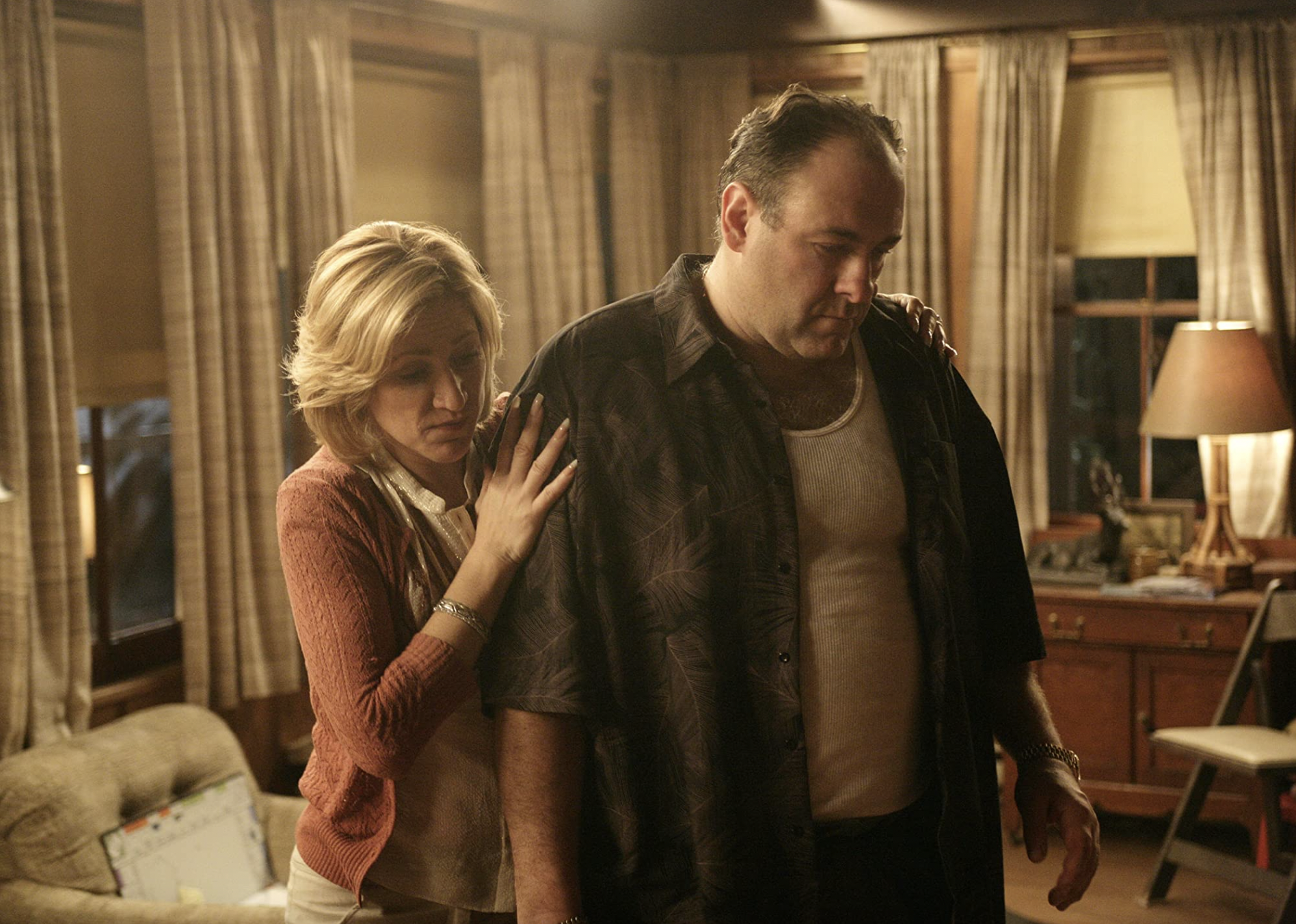James Gandolfini and Edie Falco in "The Sopranos".