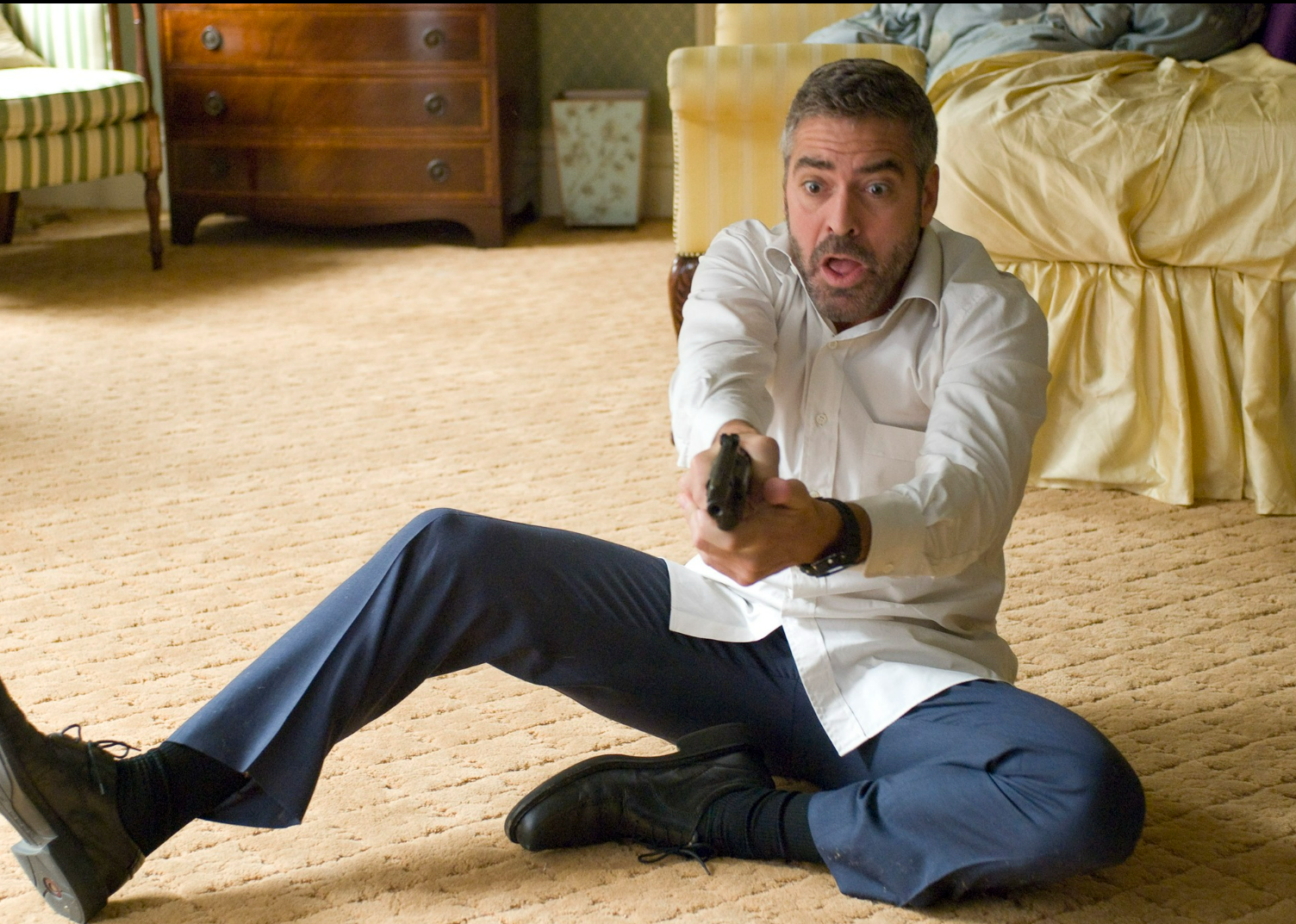 George Clooney in a scene from "Burn After Reading" 