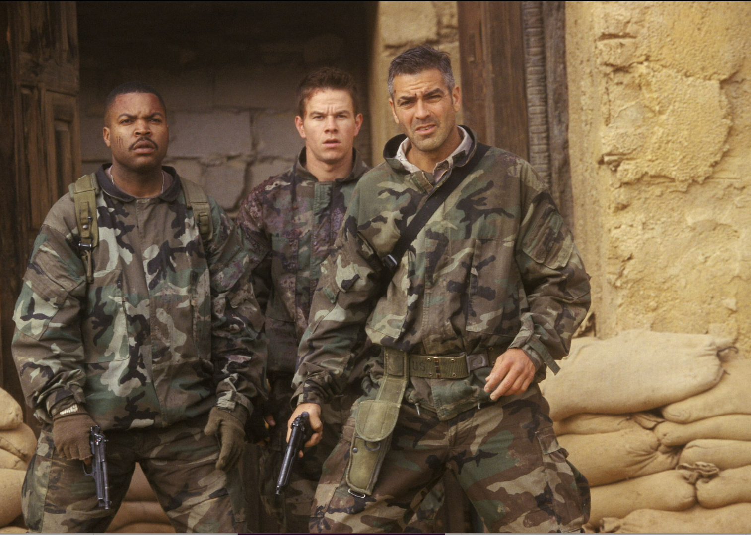 George Clooney, Mark Wahlberg, and Ice Cube in "Three Kings"