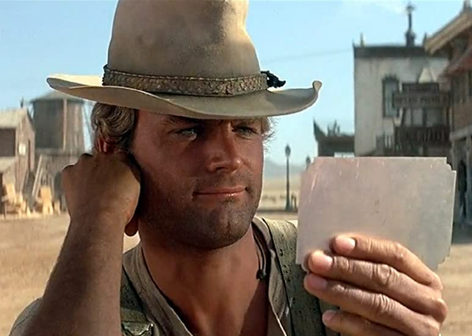 Terence Hill in a scene from "My Name is Nobody".