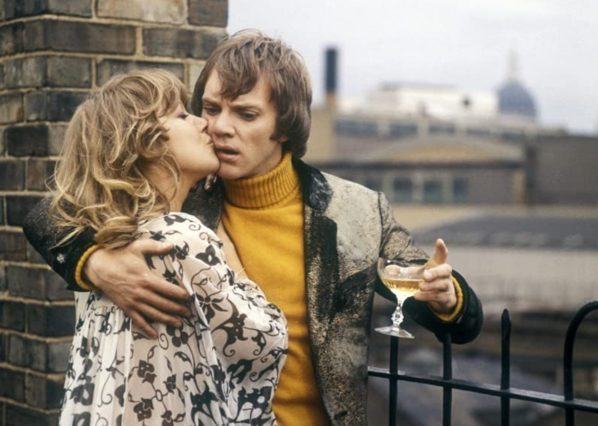 Malcolm McDowell and Helen Mirren in a scene from "O Lucky Man!".