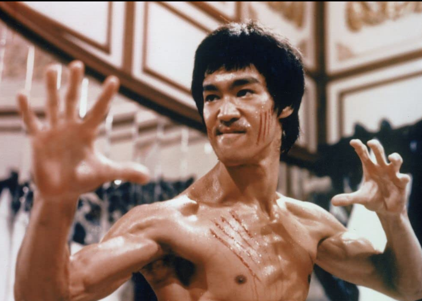 Bruce Lee in a scene from "Enter the Dragon".