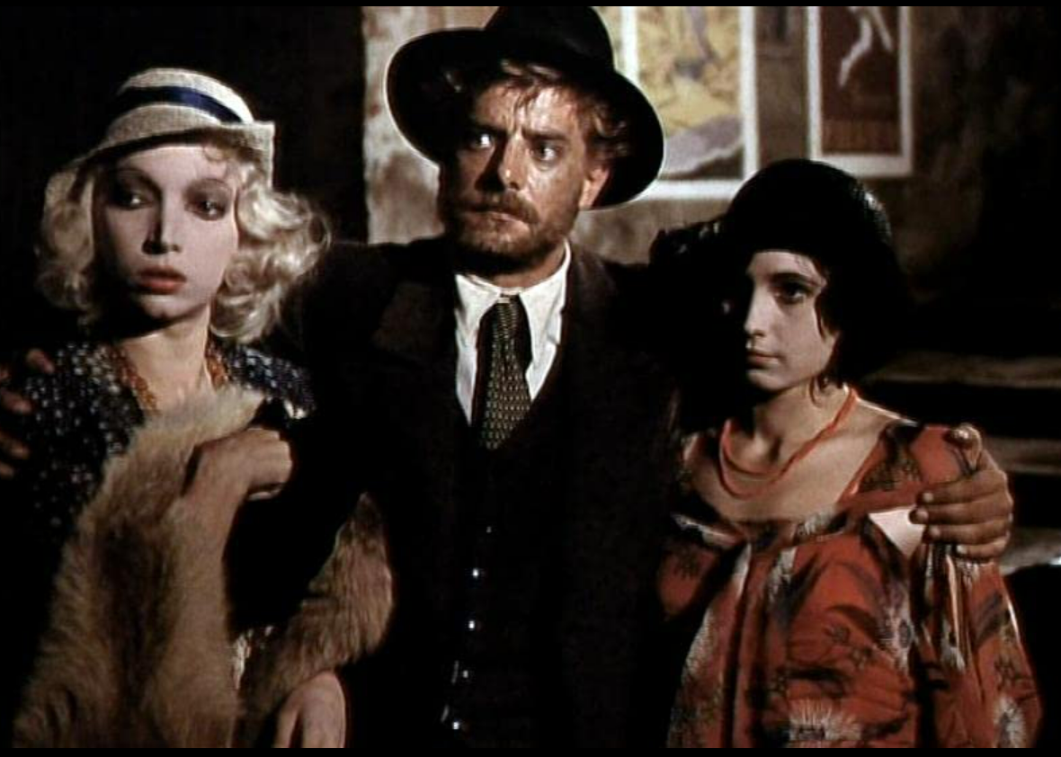 Giancarlo Giannini, Mariangela Melato, and Lina Polito in a scene from "Love & Anarchy".