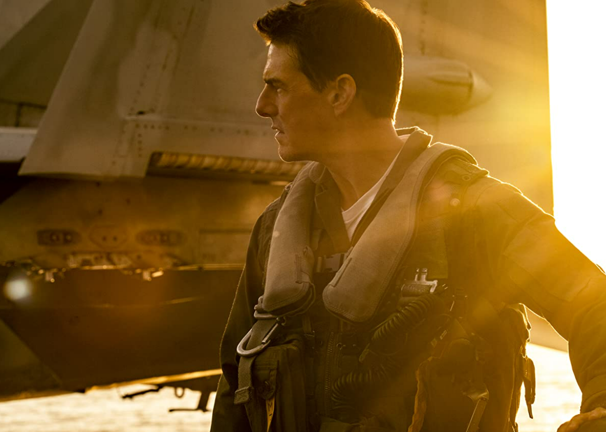 Tom Cruise in a scene from "Top Gun: Maverick".