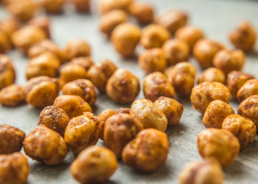 Crispy roasted chickpeas.