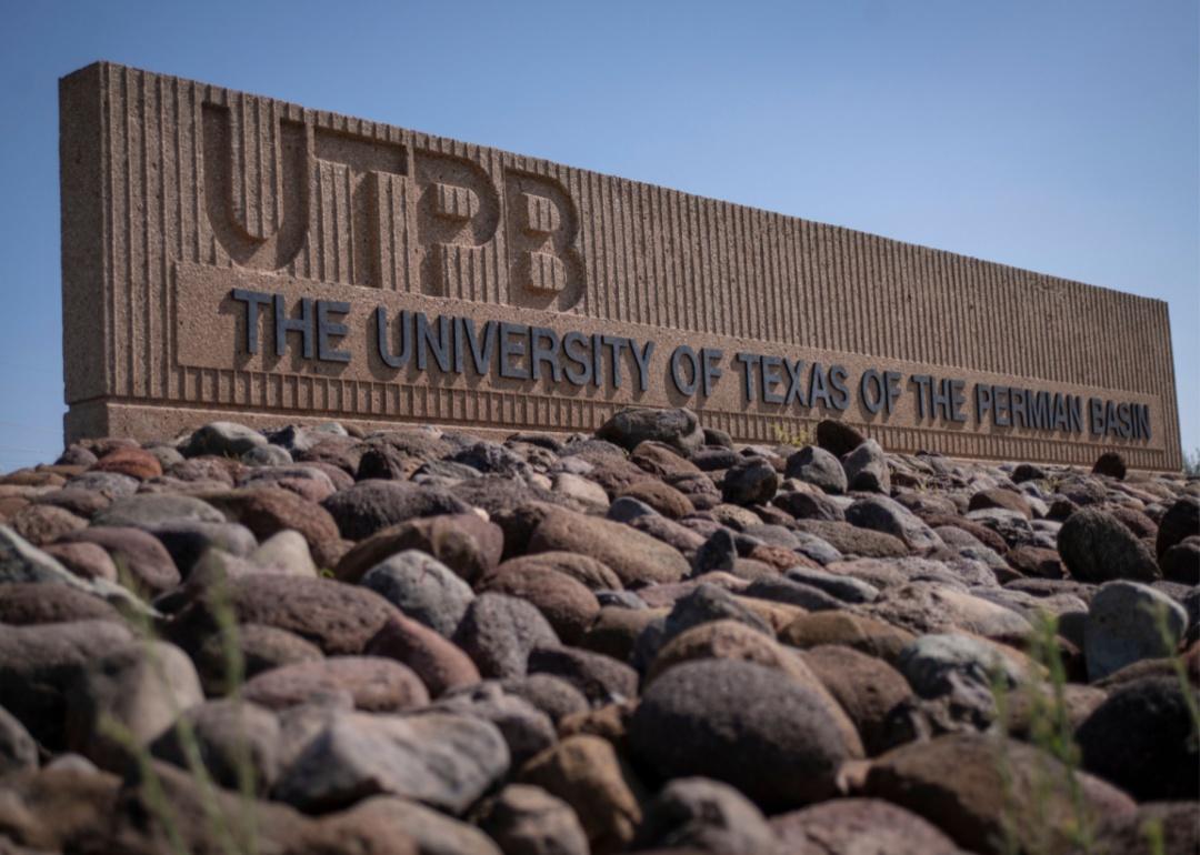 The University of Texas Permian Basin sign.