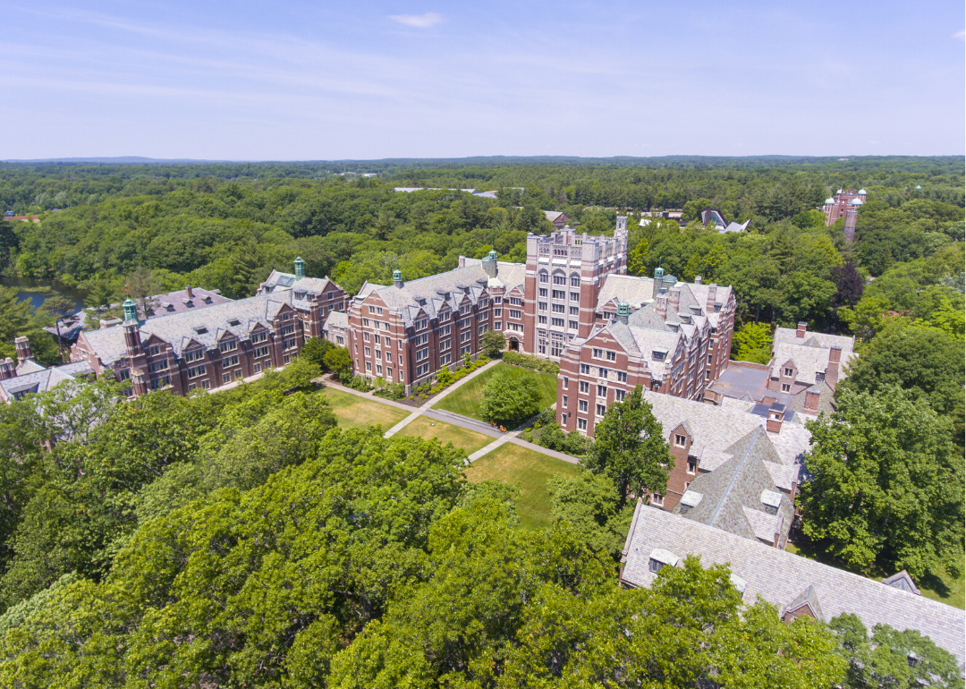 Aerial view of Wellesley Campus.