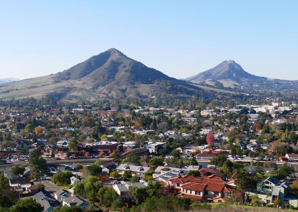 Aerial view of Bishop peak and Cerro San Luis Obispo