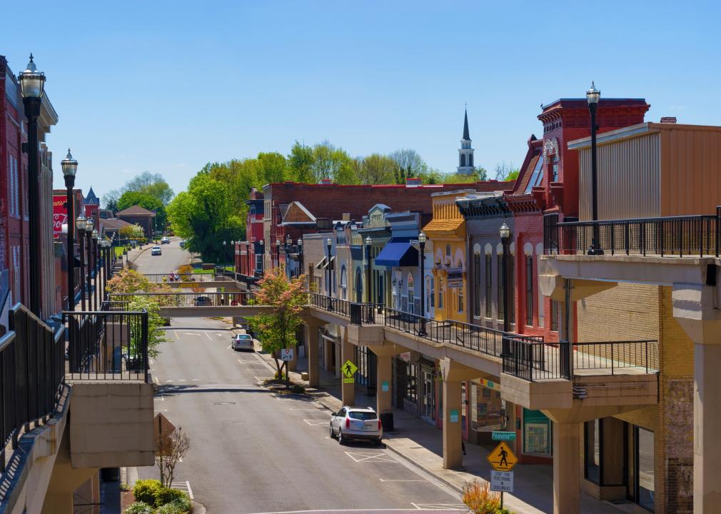 A quiet Morristown historical district street.