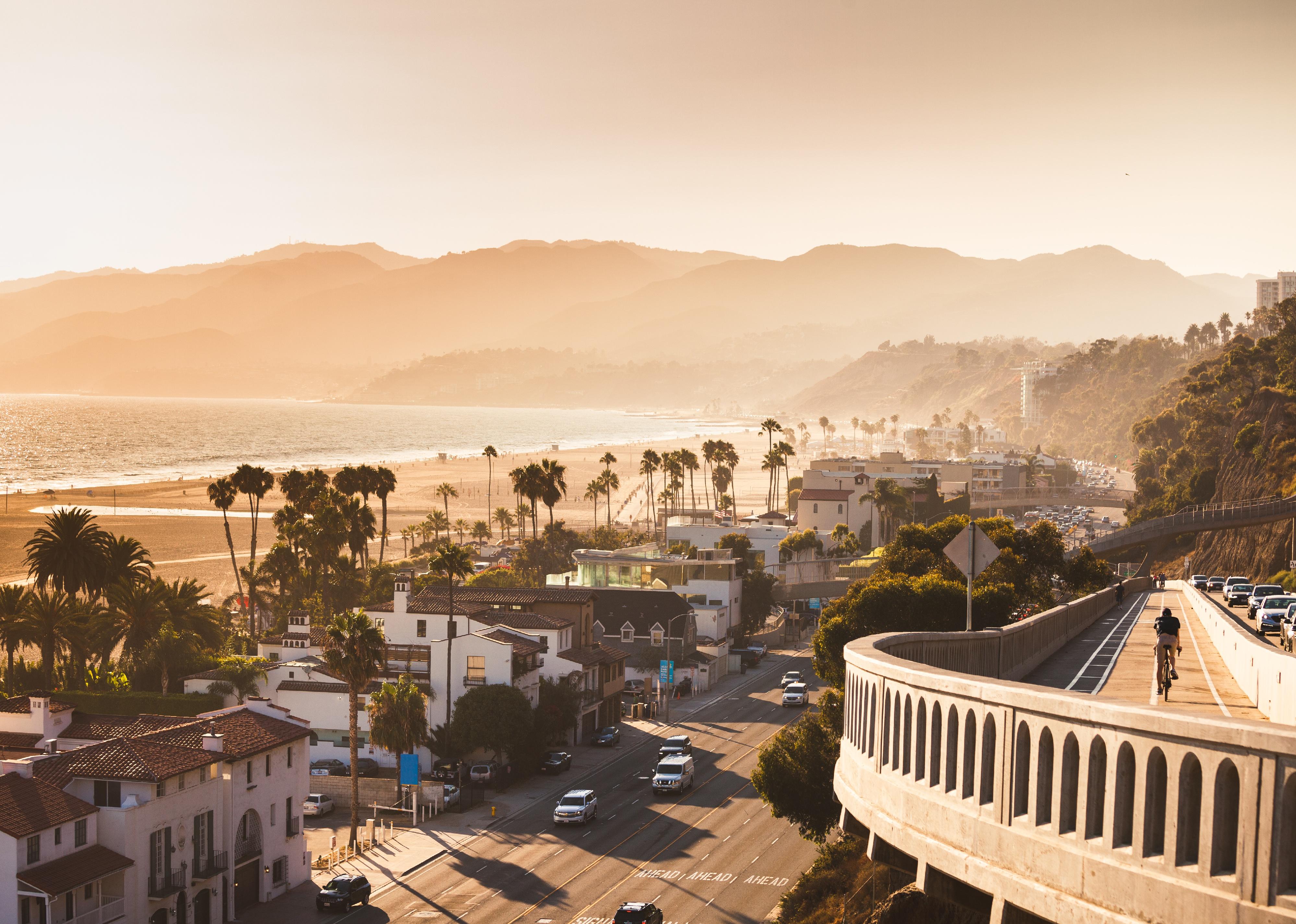 Sunset view in Santa Monica.