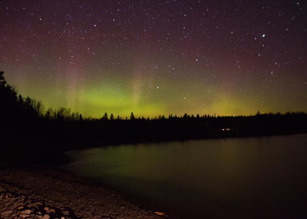 Northern lights over Lake Superior.