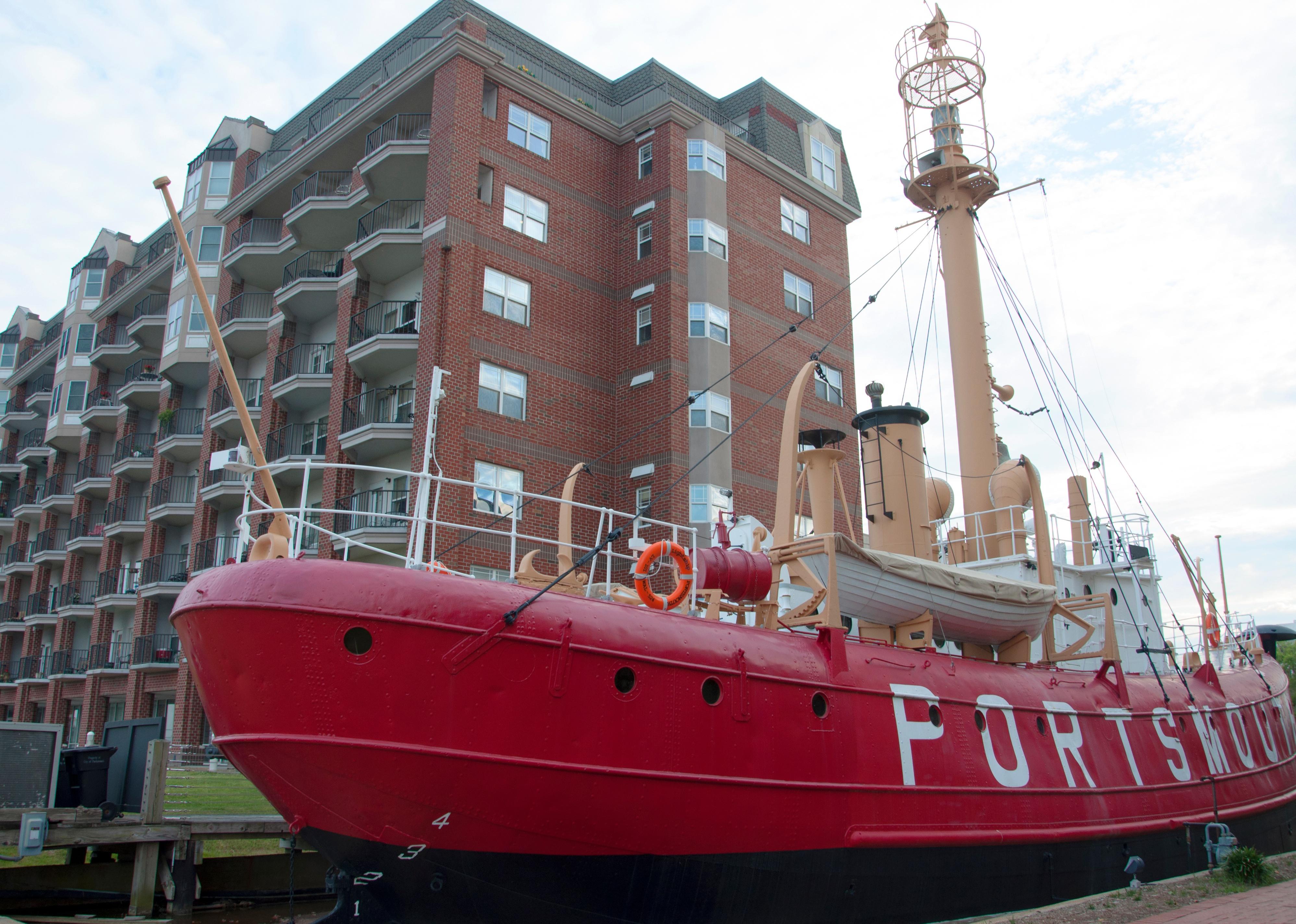 Front of Portsmouth Naval Shipyard Museum in Portsmouth, Virginia.