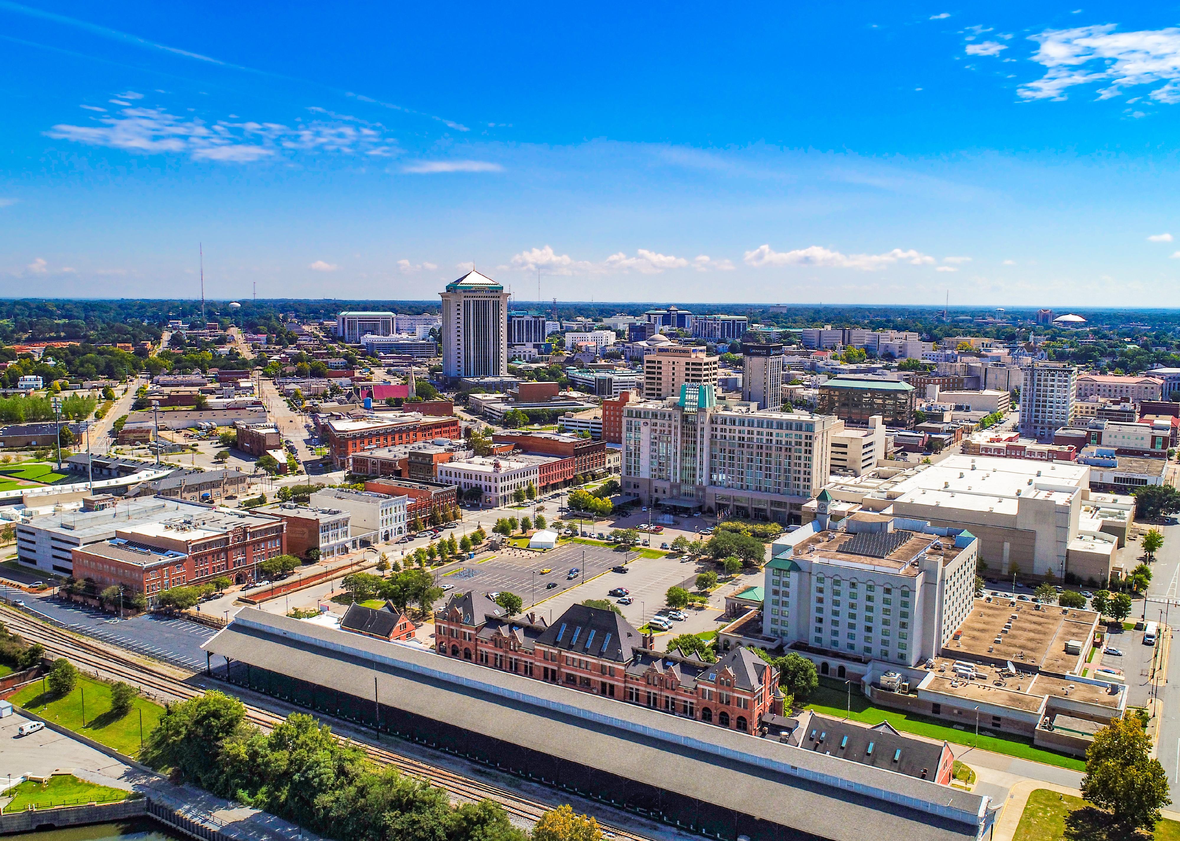 Downtown Montgomery, Alabama skyline.