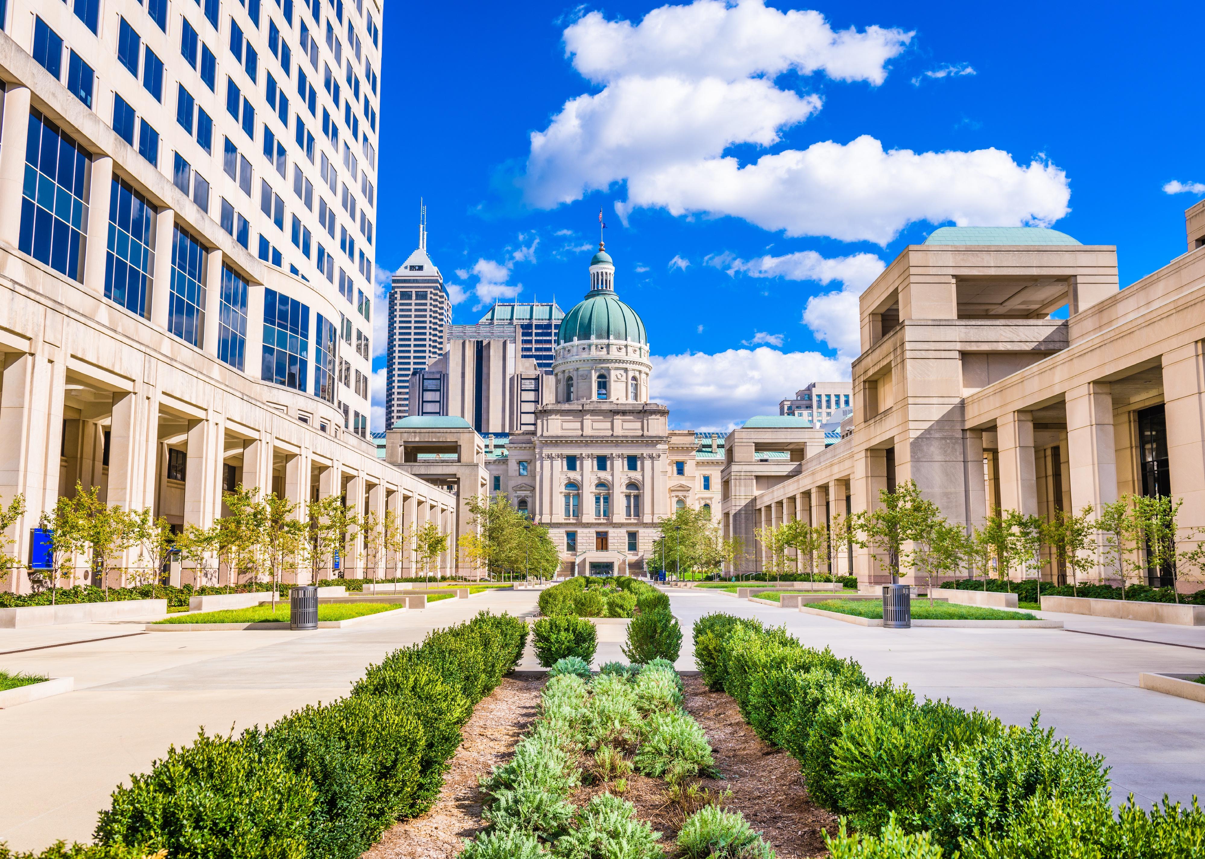 Indiana State Capitol Building in Indianapolis.