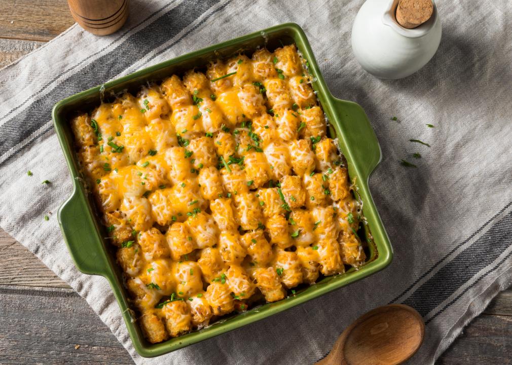 Homemade Tater Tot Hotdish Casserole.