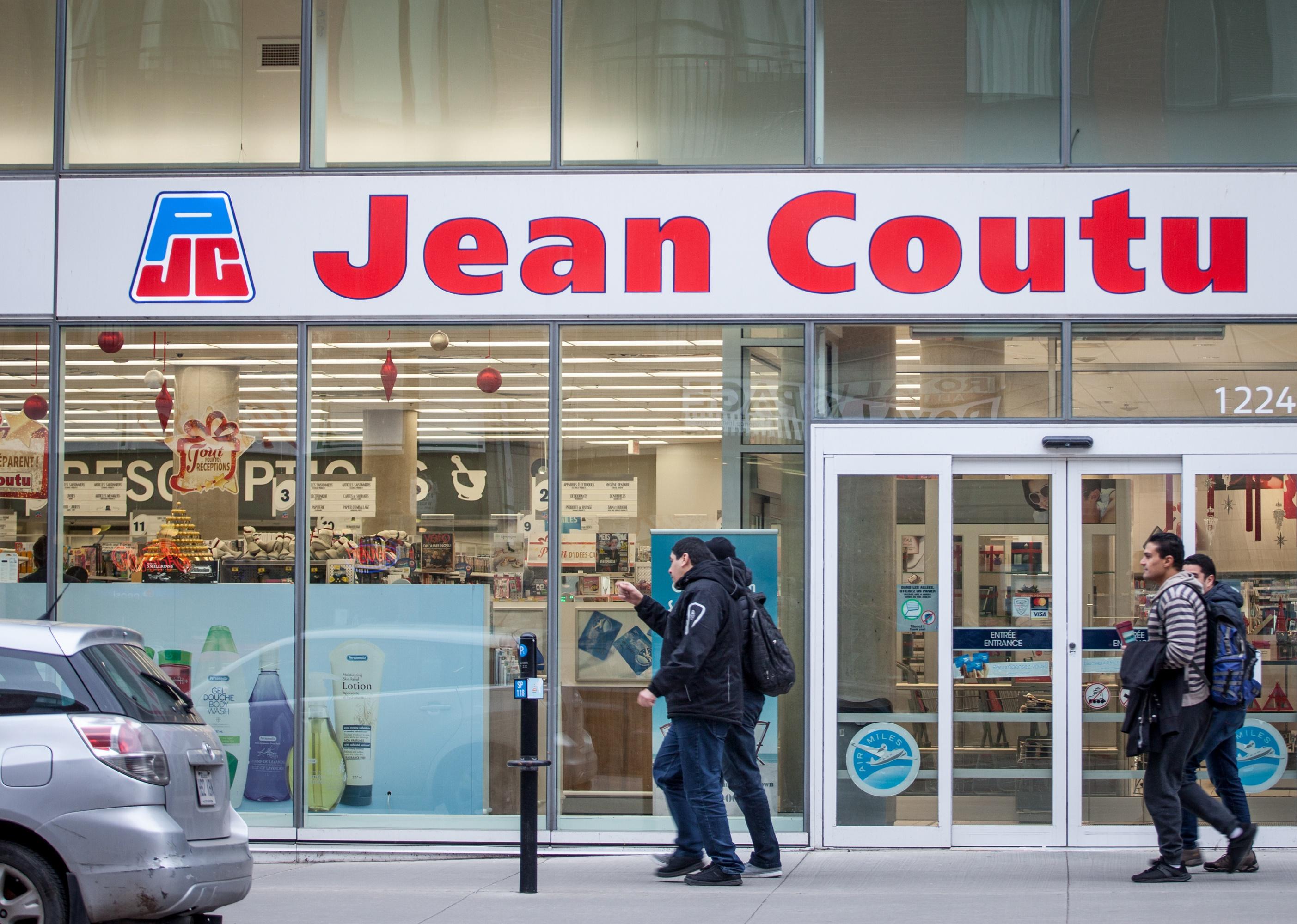 Pharmacie Jean Coutu logo on their main shop for Montreal