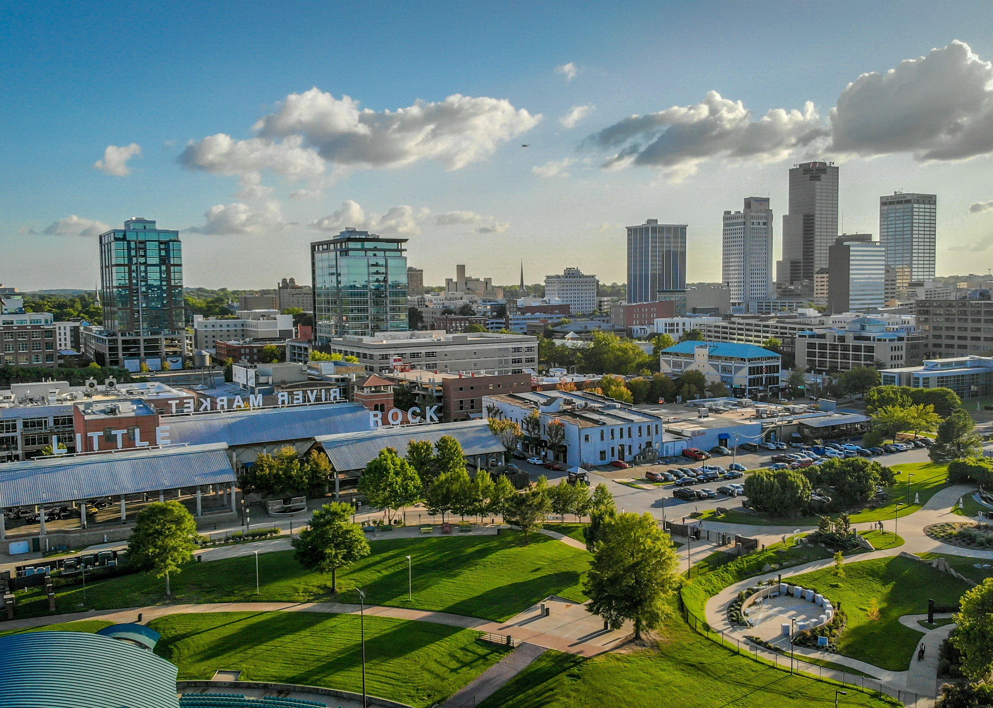 Skyline in the afternoon in downtown Little Rock.